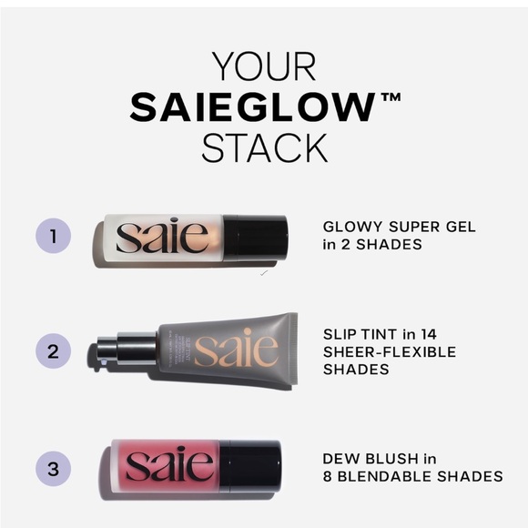 4/$30 Sale Saie💋 ROSY Dewy Blush Blendable Liquid Blush Mini Sampler - Picture 6 of 7